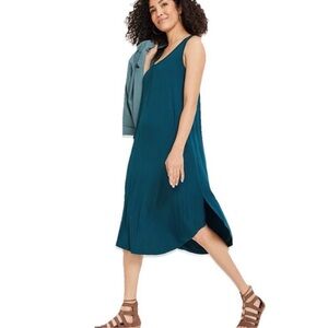 Maurices Deep Blue Open Back Midi Dress